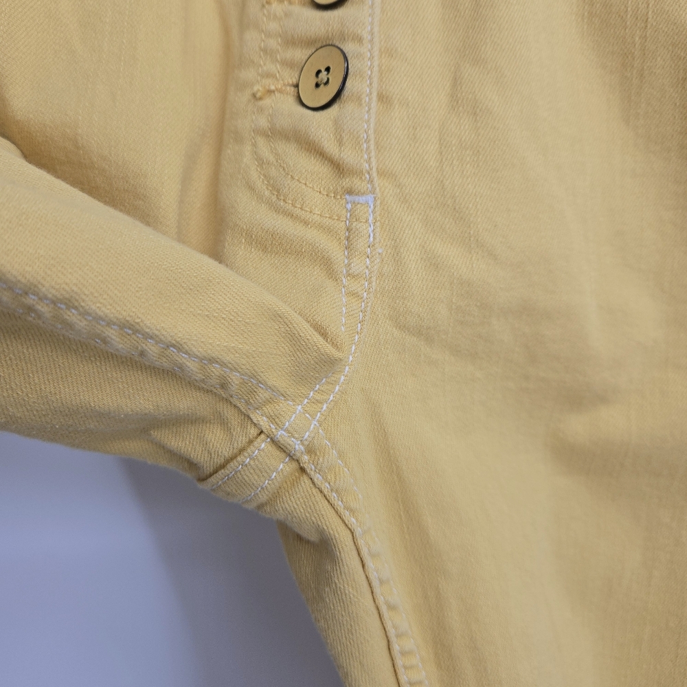 Ulla Johnson Jeans Lou Mustard Button Fly Flare - Picture 5 of 16